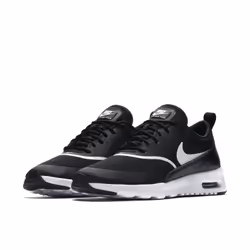 Nike Air Max Thea, Female, Adult, Fashion sneakers, Black, White, Monochromatic, Lace-up closure