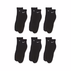 Nike SX7669 6 Pairs Dri-Fit Mens Ankle Socks -  Black, UK-11-14.5 / EU-46-50 / XL