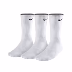 Nike Unisex Performance Cushion Crew Training Socks (3 Pairs)  White