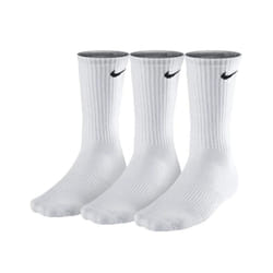 Nike Unisex Performance Cushion Crew Training Socks (3 Pairs)  White