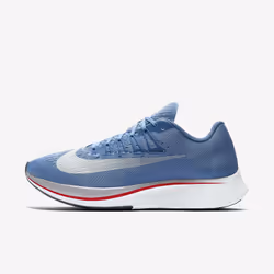 Nike Zoom Fly, Running, Male, Adult, Blue, Grey, Red, White, Monochromatic, Lace-up closure