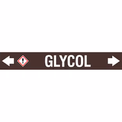 Brady ASMEPM-100X690MM-GLYCOL, Brown, White, Rectangle, Permanent, White on brown, Acrylic, Polyester, Gloss