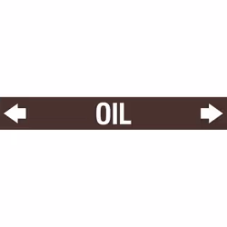 Brady ASMEPM-100X690MM-OIL, Brown, White, Rectangle, Permanent, Black on yellow, Acrylic, Polyester, Gloss