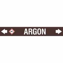 Brady ASMEPM-100X690MM-ARGON, Brown, White, Rectangle, Permanent, White on brown, Acrylic, Polyester, Gloss