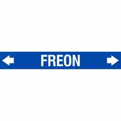 Brady ASMEPM-100X690MM-FREON, Blue, White, Rectangle, Permanent, White on blue, Acrylic, Polyester, Gloss