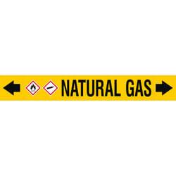 Brady ASMEPM-100X690MM-NATURAL GAS self-adhesive label Rectangle Permanent Black, Yellow 1 pc(s)