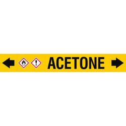 Brady ASMEPM-100X690MM-ACETONE self-adhesive label Rectangle Permanent Black, Yellow 1 pc(s)