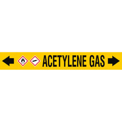 Brady ASMEPM-100X690MM-ACETYLENE GAS self-adhesive label Rectangle Permanent Black, Yellow 1 pc(s)