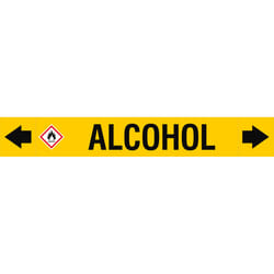 Brady ASMEPM-100X690MM-ALCOHOL self-adhesive label Rectangle Permanent Black, Yellow 1 pc(s)