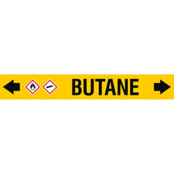Brady ASMEPM-100X690MM-BUTANE self-adhesive label Rectangle Permanent Black, Yellow 1 pc(s)