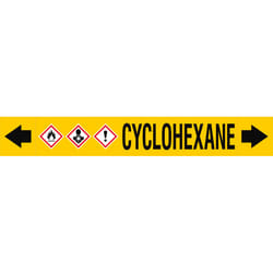 Brady ASMEPM-100X690MM-CYCLOHEXANE self-adhesive label Rectangle Permanent Black, Yellow 1 pc(s)