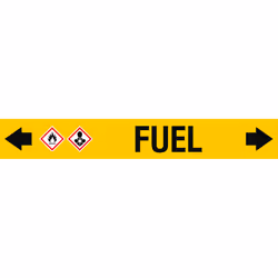 Brady ASMEPM-100X690MM-FUEL, Black, Yellow, Rectangle, Permanent, Black on yellow, Acrylic, Polyester, Gloss