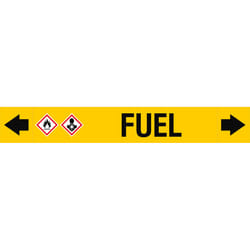 Brady ASMEPM-100X690MM-FUEL self-adhesive label Rectangle Permanent Black, Yellow 1 pc(s)