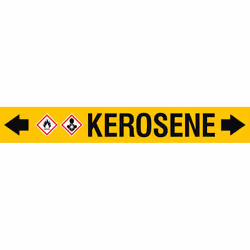 Brady ASMEPM-100X690MM-KEROSENE, Black, Yellow, Rectangle, Permanent, Black on yellow, Acrylic, Polyester, Gloss