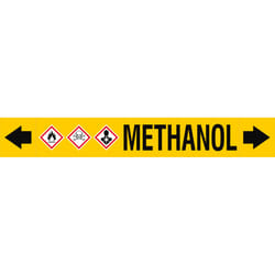 Brady ASMEPM-100X690MM-METHANOL self-adhesive label Rectangle Permanent Black, Yellow 1 pc(s)