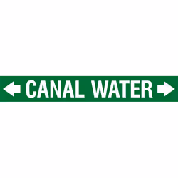 Brady ASMEPM-100X690MM-CANAL WATER, Green, White, Rectangle, Permanent, White on green, Acrylic, Polyester, Gloss