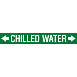 Brady ASMEPM-100X690MM-CHILLED WATER self-adhesive label Rectangle Permanent Green, White 1 pc(s)