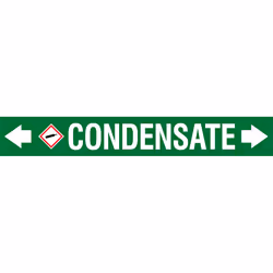 Brady ASMEPM-100X690MM-CONDENSATE, Green, White, Rectangle, Permanent, White on green, Acrylic, Polyester, Gloss