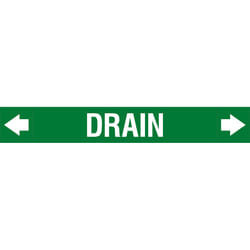 Brady ASMEPM-100X690MM-DRAIN self-adhesive label Rectangle Permanent Green, White 1 pc(s)