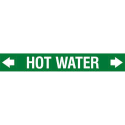Brady ASMEPM-100X690MM-HOT WATER self-adhesive label Rectangle Permanent Green, White 1 pc(s)
