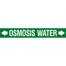 Brady ASMEPM-100X690MM-OSMOSIS WATER self-adhesive label Rectangle Permanent Green, White 1 pc(s)