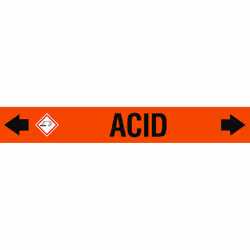 Brady ASMEPM-100X690MM-ACID, Black, Orange, Rectangle, Permanent, Blue on orange, Acrylic, Polyester, Gloss
