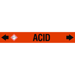 Brady ASMEPM-100X690MM-ACID self-adhesive label Rectangle Permanent Black, Orange 1 pc(s)