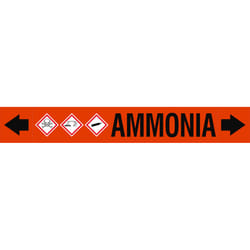 Brady ASMEPM-100X690MM-AMMONIA self-adhesive label Rectangle Permanent Black, Orange 1 pc(s)