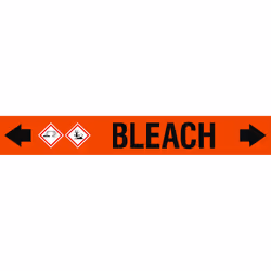 Brady ASMEPM-100X690MM-BLEACH, Black, Orange, Rectangle, Permanent, Black on orange, Acrylic, Polyester, Gloss