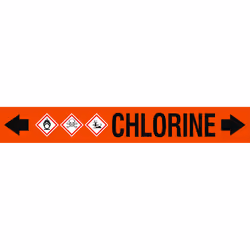 Brady ASMEPM-100X690MM-CHLORINE, Black, Orange, Rectangle, Permanent, Black on orange, Acrylic, Polyester, Gloss