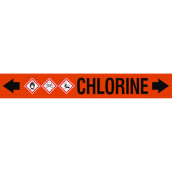 Brady ASMEPM-100X690MM-CHLORINE self-adhesive label Rectangle Permanent Black, Orange 1 pc(s)