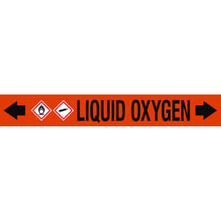 Brady ASMEPM-100X690MM-LIQUID OXYGEN self-adhesive label Rectangle Permanent Black, Orange 1 pc(s)