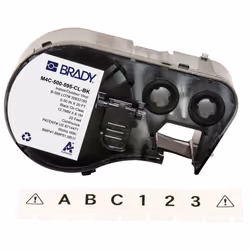 Brady M4C-500-595-CL-BK, Black, Translucent, Self-adhesive printer label, Continuous label, Vinyl, Thermal transfer, Acrylic