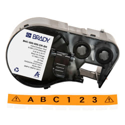 Brady M4C-500-595-OR-BK printer label Black, Orange Self-adhesive printer label