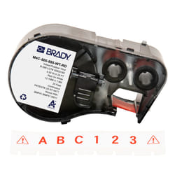 Brady M4C-500-595-WT-RD printer label Red, White Self-adhesive printer label