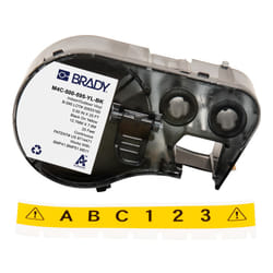 Brady M4C-500-595-YL-BK printer label Black, Yellow Self-adhesive printer label