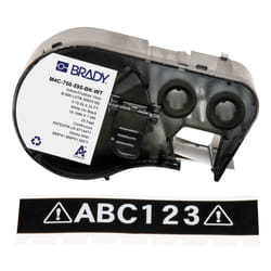 Brady M4C-750-595-BK-WT printer label Black, White Self-adhesive printer label