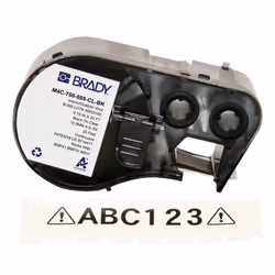 Brady M4C-750-595-CL-BK, Black, Translucent, Self-adhesive printer label, Continuous label, Vinyl, Thermal transfer, Acrylic