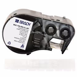 Brady M4C-750-595-CL-WT, Translucent, White, Self-adhesive printer label, Continuous label, Vinyl, Thermal transfer, Acrylic
