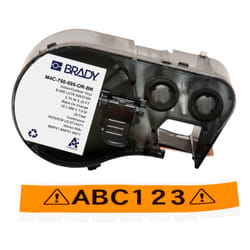 Brady M4C-750-595-OR-BK printer label Black, Orange Self-adhesive printer label