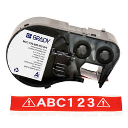 Brady M4C-750-595-RD-WT printer label Red, White Self-adhesive printer label