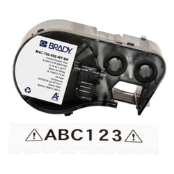Brady M4C-750-595-WT-BK printer label Black, White Self-adhesive printer label