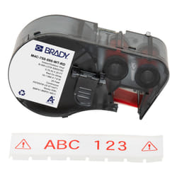 Brady M4C-750-595-WT-RD printer label Red, White Self-adhesive printer label