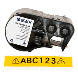 Brady M4C-750-595-YL-BK printer label Black, Yellow Self-adhesive printer label