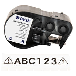 Brady M4C-1000-595-WT-BK printer label Black, White Self-adhesive printer label