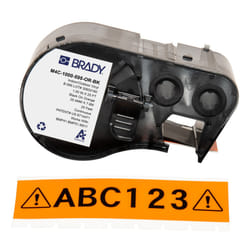 Brady M4C-1000-595-OR-BK printer label Black, Orange Self-adhesive printer label