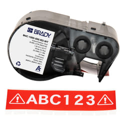 Brady M4C-1000-595-RD-WT printer label Red, White Self-adhesive printer label
