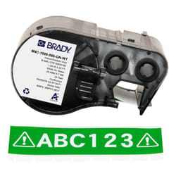 Brady M4C-1000-595-GN-WT printer label Green, White Self-adhesive printer label