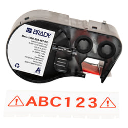 Brady M4C-1000-595-WT-RD printer label Red, White Self-adhesive printer label