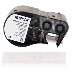 Brady M4C-1000-595-CL-WT, Translucent, White, Self-adhesive printer label, Continuous label, Vinyl, Thermal transfer, Acrylic